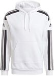 adidas Men's Squadra 21 Sweat Hoodie, White, L