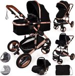 Baby Stroller 3 in 1 Pram Pushchair