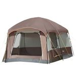 Outsunny 3-4 Man Dome Tent with Vestibule, Two Room Camping Tent, UV50+ Cabin Tent with 3000 mm Water Column, Groundsheet, Portable Carry Bag, for Travel, Hiking, Sport