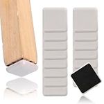 16pcs Furniture Sliders, 40x40mm Self-Adhesive Furniture Slides,Moving Sliders Effortlessly Moving Heavy Furniture, Furniture Glides for Carpet and Hard Wood Floors(Square) (Grey)