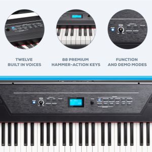 Alesis Recital Pro 88-Key Digital Piano – Full-Size Weighted Keys