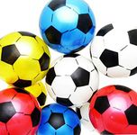 (Pack Of 30)MEA Enterprise PVC Lightweight Soccer Football (Deflated) Summer Beach Ball Party Bag Filler Play Anywhere Suitable For Indoor And Outdoor School Fun Fairs And Charity Stalls 4 Colours