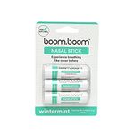 Aromatherapy Nasal Stick (3 Pack) by BoomBoom | Enhances Breathing + Boosts Focus | Breathe Vapor Stick Provides Fresh Cooling Sensation | Made with Essential Oils + Menthol (Wintermint)