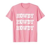 Fashion Pink Country Woman Western Southern Cowgirl Howdy T-Shirt