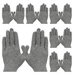 Cosymate Grey Cotton Gloves 12Pcs Gray Inspection Gloves Soft Moisturizing Gloves Safety Work Gloves, Thickened Cotton Made Skin Friendly Gloves for Jewelry Inspection, Archival Cleaning, Dry Hands