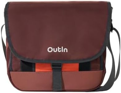 OutIn Flex Messenger Shoulder Bag, Nylon Crossbody Travel Bag for Women Men, Compatible Mino, Nano & Fino, Brown