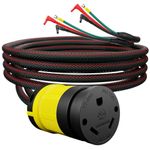 Journeyman-Pro 30A Parallel Cord Connection Kit, for Inverter Generators | 120-125 VAC, 30 AMP - 4000/3750 Watts TT-30R Female Connector RV Ready (TT30R Straight Blade)