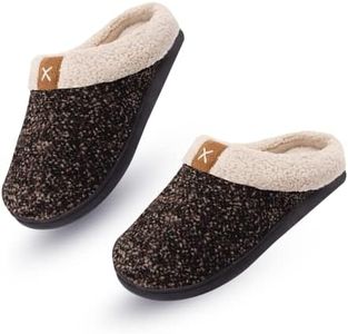 Memory Foam Slippers for Women, Soft Cozy Comfortable House Slippers, Lightweight Anti-Slip with Cozy Plush Non-Slip slipper, Breathable Indoor and Outdoor Soft Plush Fleece Slides Slippers