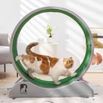 RYpetmia Cat Exercise Wheel, 31.5 Inch Cat Treadmill for Indoor Cats, Cat Running Wheel with Carpeted Runway, Easy to Install & Fitness & Health, Suitable for Most Cats, Plastic Cat Wheel