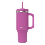 Contigo Streeterville Tumbler, 40 oz (1.18 L), Insulated Stainless Steel Water Bottle with Straw and Leak-Proof Lid, Galactic Pink