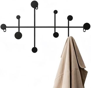Vollumo wall-Mounted hat and Coat Rack, Black Decorative wall Shelf