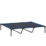 PawHut Elevated Dog Bed, Foldable Raised Dog Cot for XL Sized Dogs, Indoor & Outdoor, 48" x 36" x 9", Dark Blue