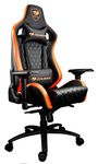 Cougar Armor S Gaming Chair with Reclining and Height Adjustment, Black and Orange