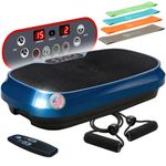 Lifepro Waver Mini Vibration Plate - Whole Body Vibration Platform Exercise Machine - Home & Travel Workout Equipment for Weight Loss, Toning & Wellness - Max User Weight 260lbs (Blue)