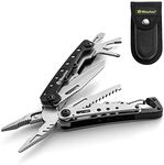 Maarten Multitool, 11 in 1 Hard Stainless Steel Multitool Pliers with Safety Locking, Camping Multi Tool Gifts for Men, Multi-pliers with Folding Saw, Bottle Opener, Screwdriver, Sickle, Nylon Sheath