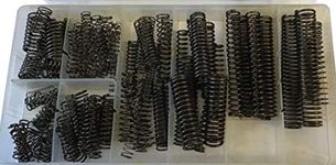 Assorted Box of 114 Compression Springs Good Quality with Black Finish