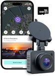 Nexar Beam GPS Dash Cam –Dash Camera for Cars with 32GB SD Card Included Unlimited Cloud Storage 24H Parking Mode Night Vision Real-Time Drive Recording Dashcam 1-Year Nexar Classic App Subscription