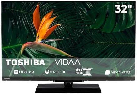 Toshiba Fernseher 32 Zoll Smart TV VIDAA Full HD Fernseher HDR Smart TV mit Triple-Tuner und Bluetooth, LED TV 32LV3E63DA