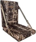 AUSCAMOTEK Camouflage Hunting and Stadium Seat Cushion with Backrest - 5cm Thick, Water-Resistant, Silent Material for Deer, Duck, Turkey Hunting, Fishing, Camping, and Outdoor Activities