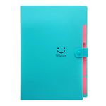 Skydue Letter A4 Paper Expanding File Folder Pockets Accordion Document Organizer (Sky Blue)