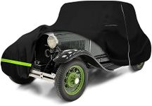 Old Classic Car Cover Waterproof Compatible with Ford Model A Coupe/Roadster 1928-1931 Accessories, 210T Black All Weather Car Covers with Zipper&Lock for Car Dust Snow Rain Hail Protection