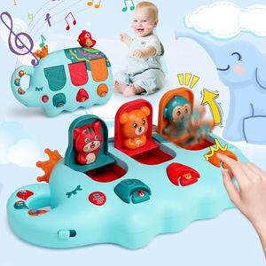 Fullware Montessori Giocattoli Bambino Da 3 6 8 9 18 Mesi Animali Pop Up Giocattoli Motori Giocattoli Da 1 2 3 Anni Strumenti Musicali per Bambini Musica Giocattoli Musicali Regalo per Ragazze e