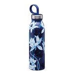 Aladdin Chilled Style Stainless Steel Water Bottle 0.55L Lotus Navy – Insulated Metal Water Bottle - Keeps Cold for 9 Hours - BPA-Free Thermos Flask - Leakproof - Dishwasher Safe