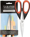 Heavy Duty All Purpose Scissor - Sabatier Professional 22cm/8.5”. Soft Grip, Dishwasher Safe, Multifunctional Utility General Use Strong Straight Edge Snips/Shears. Taylors Eye Witness