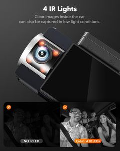 WOLFBOX 4K 3-Channel Dash Cam with WiFi, 64GB Card, GPS, Night Vision