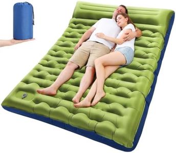 LLUAII Double Sleeping Pad for Camping, 5.9 Inch Thick Self Inflating Sleeping Mat for Camping with Built in Pillow and Foot Pump, 2 Person Camping Mattress for Backpacking Hiking