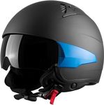 Westt Half Helmet Motorcycle - Scooter Helmet Open Face Motorcycle Helmet for Women & Men - 3/4 Helmet Motorcycle Moped Helmet with Sun Visor DOT Approved for Vespa Motorbike