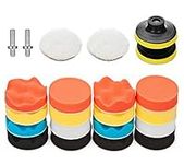 VASLON 3 inch Car Polishing Buffing Waxing Kit Polisher Sponge Pads Set with Drill Adapter for Vehicle Waxing Boat Polishing (22PCS)