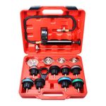 Zoomtools 15PCS Automotive Cooling System Radiator Pressure Tester Kit,Universal Water Tank Leak Detector Car Cooling System Tester Kit