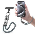 ZORBES® Brand Hand Wrist Lanyard 1ft (30cm) Universal Cell Phone Strap with Integrated 240W USB C Charging Cable & Data Transfer Rope, Travel Essentials for iPhone 17/16/15 Compatible with Type C
