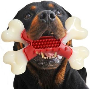 Beef Flavor Durable Nylon Bone Dog Toy for Medium and Large Breeds (RED)