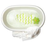 LATTSAM Baby Bath, White, Green. Specially Designed for Your Child to Learn and Discover.Baby Toys That are Environment Friendly for 0+ Months Kids. Size- 71 * 43 * 24cm