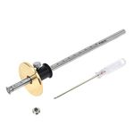 Newkiton Wheel Marking Gauge, 1 Bearing Wheel Cutter for Soft Wood, 1 Locked Up Wheel Cutter for Hard Wood, 1 Screwdriver Included (Black)