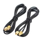 sourcing map 2Pcs 2m RG174 Antenna Extension Cable RP-SMA Male to Female Connector Pigtail Cable