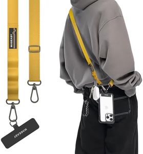 MAGEASY Universal Cell Phone Lanyard Crossbody - Anti-Theft Crossbody Phone Strap for iPhone 16 Pro Max & Most Smartphones, for Men & Women | 20mm (Mustard Yellow)