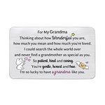 Grandma Birthday Greeting Cards Appreciation Wallet Insert Card Mother's Day Retired Grandmother Appreciate Keepsake Love Note Card Thank You Personalised Christmas from Grandson Granddaughter