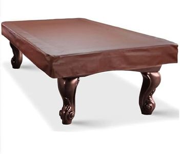 Billiard Pool Table Cover - Waterproof & Durable Protection for 7ft, 8ft, 9ft Tables - Easy-Clean Surface for Indoor & Outdoor Use, Home & Club Pool Players,9ft Brown