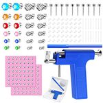 Ear Piercing Gun Kit, Evatage 326Pcs Self Earring Pericings Gun Tools Set, Nose Body Navel Piercing Machine with 24 Pairs Stainless Steel Stud Earrings for Home Salon Piercing Needles