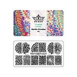 PUEEN Nail Art Stamping Plate - Marble Paradise 01 - Theme Park Collection 125x65mm Unique Nailart Polish Stamping Manicure Image Plates Accessories Kit - BH000715