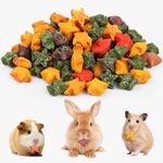 Abizoo Guinea Pig Treats,Natural Rabbit Treats for Digestion & Enrichment - Crunchy Pentagram Chew Snacks with Timothy Hay, High Fiber for Rabbits,Chinchillas - Healthy Small Pet Food, 7.4oz (210g)