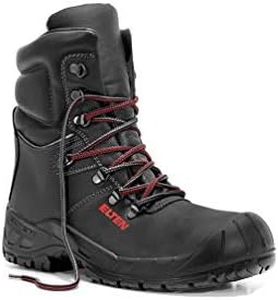 ELTEN Winter Renzo Winter S3 CI Mens Leather Steel Toe Cap Lightweight Heavy Duty Safety Shoes Black Size 13 UK