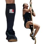 Unbrokenshop.com Cross Fitness Professional 5mm Shin and Calf Guard, Supportive, Breathable Compression Sleeve for Rock and Rope Climbing, Weight Lifting, Cross fit, MMA and More (Single S/M)