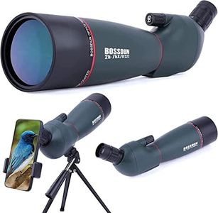 25-75x70mm HD Spotting Scopes with Tripod and Phone Adapter, BAK4 Prism FMC Zoom Waterproof Telescope for Bird Watching Wildlife Scenery (Green)