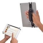 TFY Tablet Security Stand Hand Strap Holder for iPad (iPad Mini & Mini 5 & Mini 6 / iPad Air/iPad Air 5 / iPad Pro 9.7") - Samsung Tablets - Nexus 7 / Nexus 10 and More (Black)