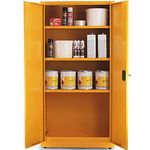 Horison Industries COSHH Cabinet - COSHH Cupboard Fire Proof Flammable Storage Cabinet - Hazardous Substance Yellow COSHH Cabinet - Dangerous Substance Chemical COSHH Cupboard - 1815x915x459mm