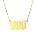 Angel Number Necklace for Women Dainty Gold Number 999 Necklace Choker Chain Old English Necklace Jewelry Gift